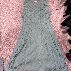 Francesca’s Lace Mint Green Dress